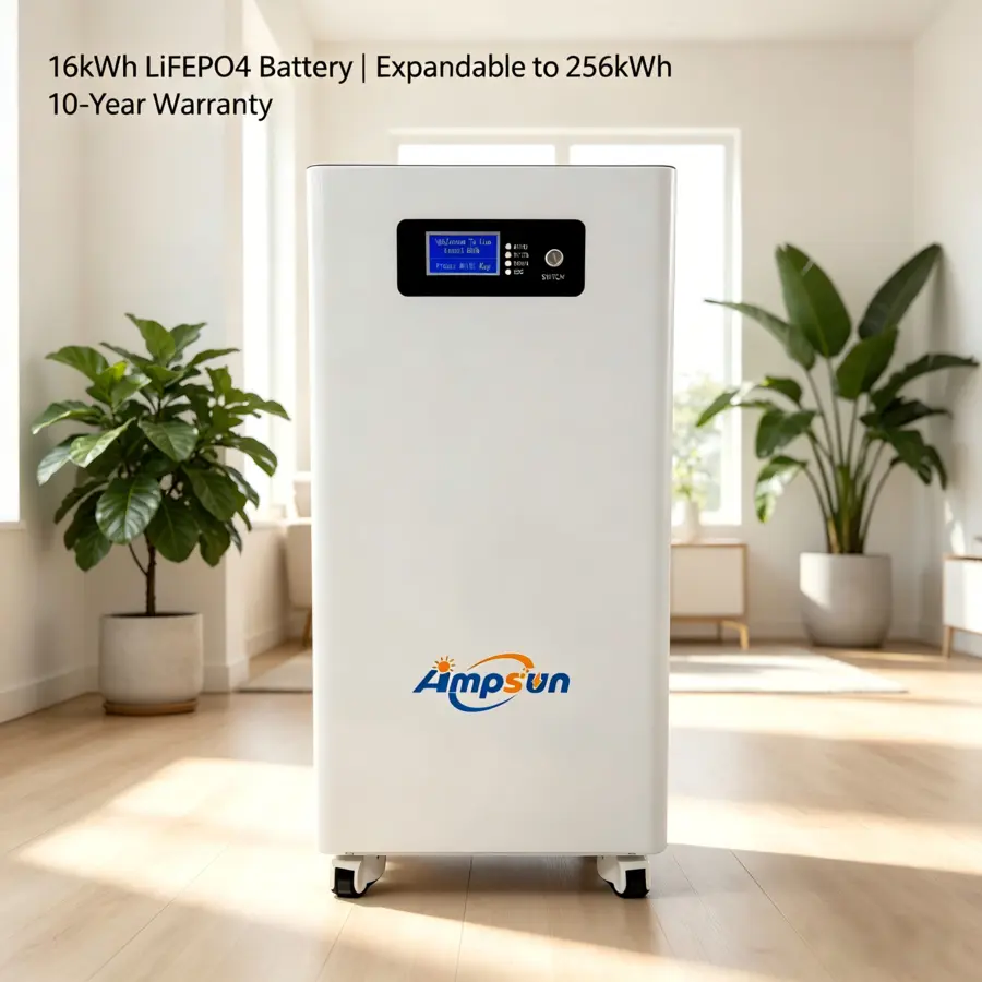 AMP6 16kWh Wall-Mounted Home Energy Storage Battery view 2