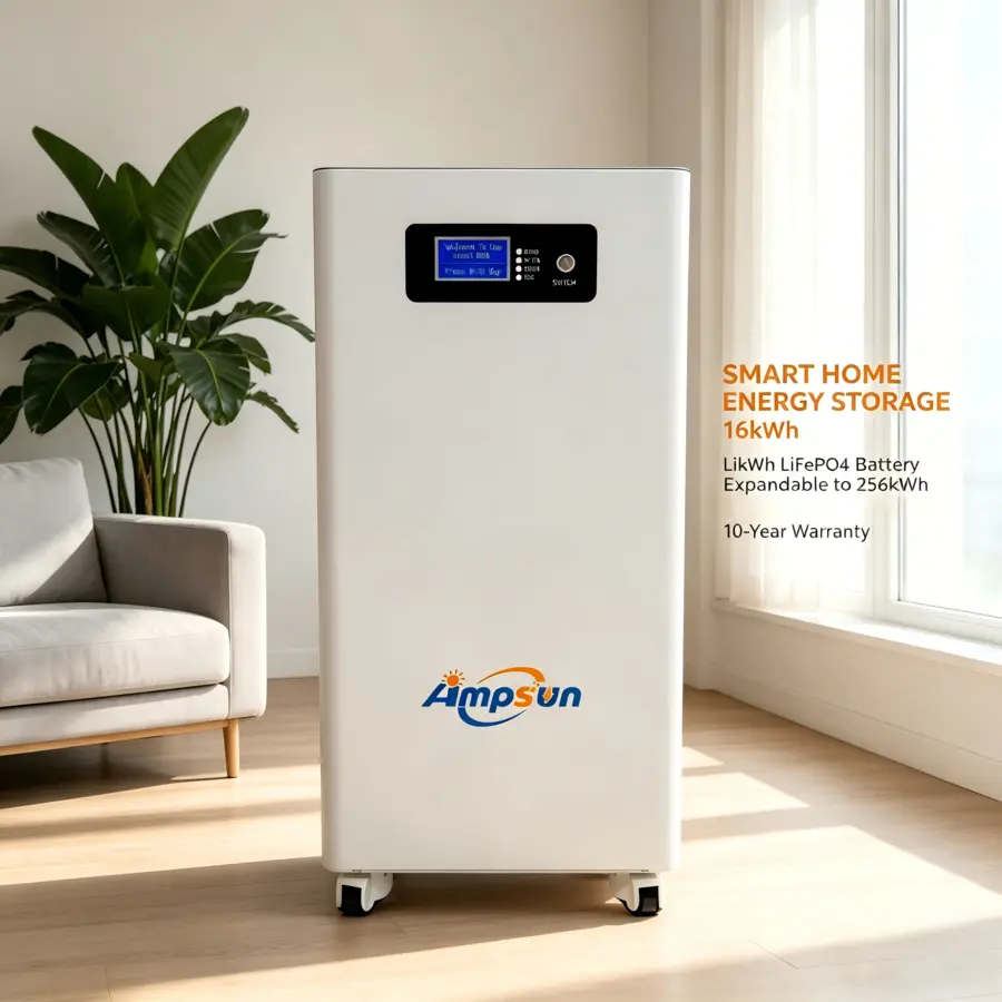 AMP6 16kWh Wall-Mounted Home Energy Storage Battery view 3